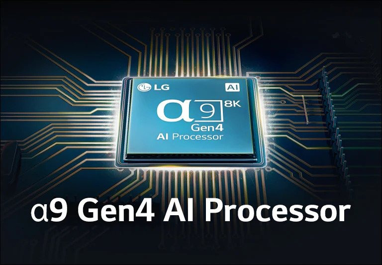پردازشگر α9 Gen5 AI Processor 4K در تلویزیون 55 اینچ ال جي